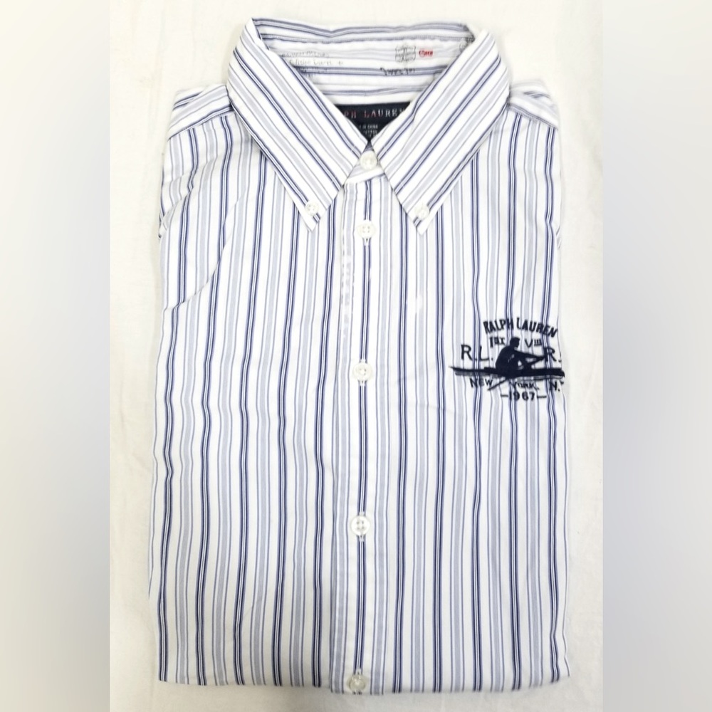 Women’s vintage Ralph Lauren stripe button down shirt size XL/14